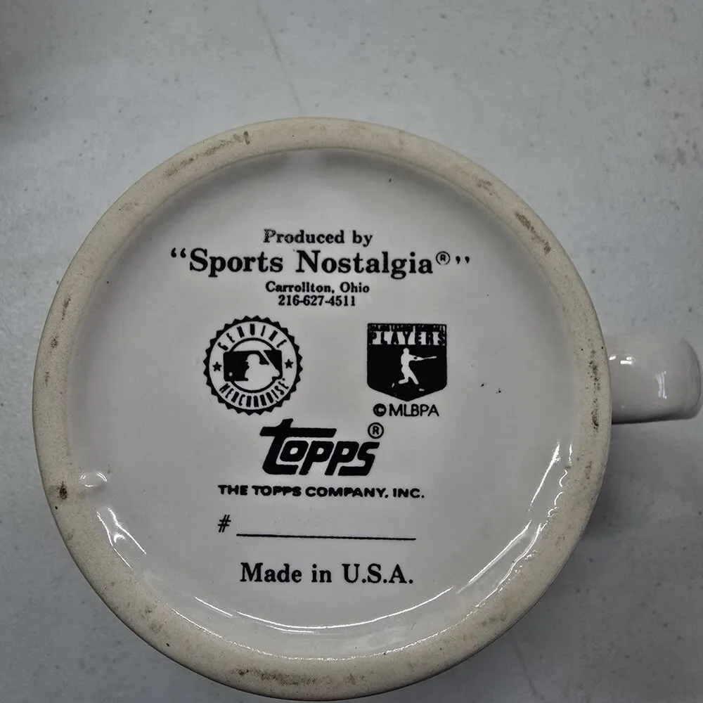 Vtg Texas Rangers Nolan Ryan Tops Sports Nostalgia Mug Coffee Cup Made In USA